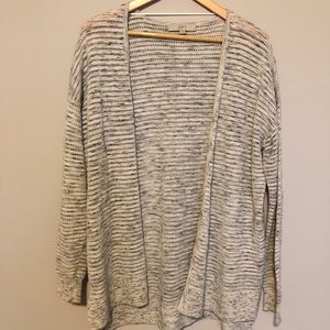 LOFT open front grey cardigan
